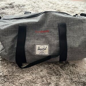 Herschel Supply Company Gray and Black Duffel Bag for Travel